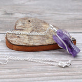 Amethyst Guardian Angel Crystal Necklace