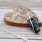 Black Agate, Guardian Angel, Crystal Necklace