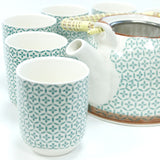 Green Mosaic Herbal Teapot & Cup Set