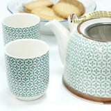 Green Mosaic Herbal Teapot & Cup Set