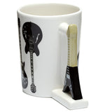 guitar mug with shaped handle