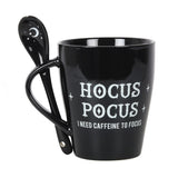 Hocus Pocus Black Mug and Spoon Set