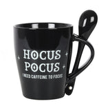 Hocus Pocus Black Mug and Spoon Set