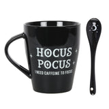 Hocus Pocus Black Mug and Spoon Set