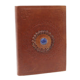 Leather Lapis Gemstone Notebook