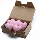 gift set of 5 love heart shaped bath bombs in bubblegum fragrance