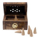 Wooden Chest Incense Cone Holder