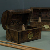 Wooden Chest Incense Cone Holder