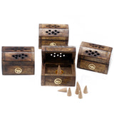 Wooden Chest Incense Cone Holder