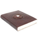 Leather Moonstone Gemstone Notebook