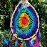 Rainbow Teardrop Dreamcatcher