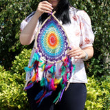 Rainbow Teardrop Dreamcatcher