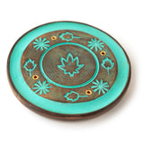 Painted Leaf Incense Holder