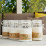 Pure Olive Wax Jar Candle - White