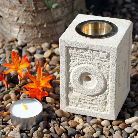 Square Circle Sandstone Oil Burner