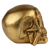 See No, Hear No, Speak No Evil Gold Skull Ornaments