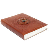 Leather tigereye Gemstone Notebook