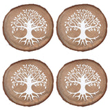 Tree of Life Wood Slice Coaster Set