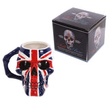 union jack skull mug