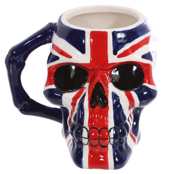 Union Jack Skull Mug