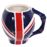 union jack british skull mug