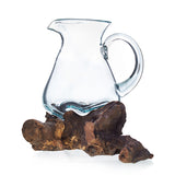 Molten Glass Jug & Wood Stand