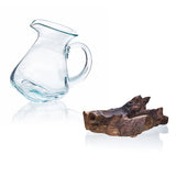 Molten Glass Jug & Wood Stand