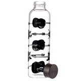 Guitar Headstock Glass Water Bottle & Holder