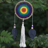 Natural Vegan Friendly Rainbow Dreamcatcher (Medium)