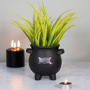 Triple Moon Cauldron Plant Pot